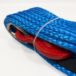 OFM4X4 Blue synthetic plasma winch rope with hook 10mm x 28m - Image 3