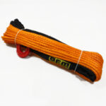 OFM4X4 Orange synthetic plasma winch rope with hook 8mm x 28m