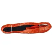 OFM4X4 Red synthetic plasma winch rope with hook 12mm x 28m 2