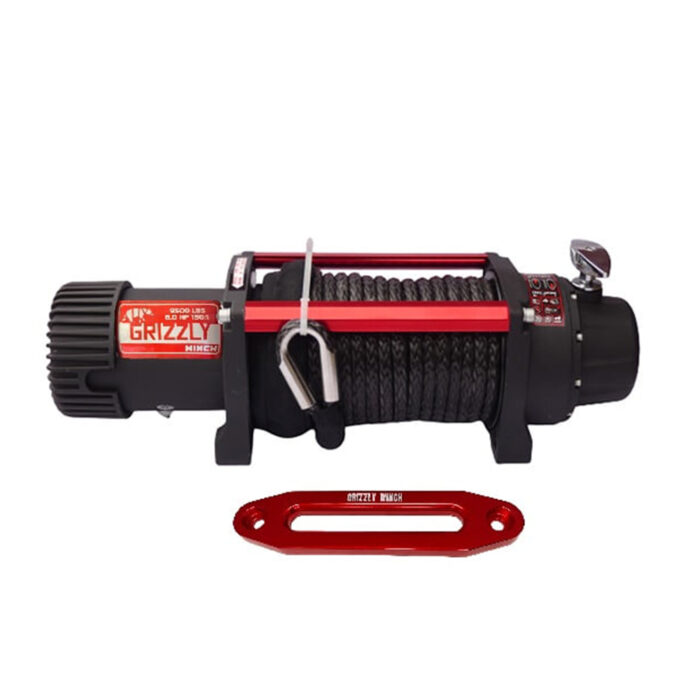 Treuil Grizzly électrique 9.500 lbs 150:1 avec câble synthétique – Image 2