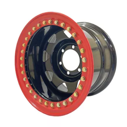Roue en acier 15×8 ET -35 6×139.7 CB 110 avec Beadlock pour Nissan Patrol, Mitsubishi Pajero, Toyota Land Cruiser
