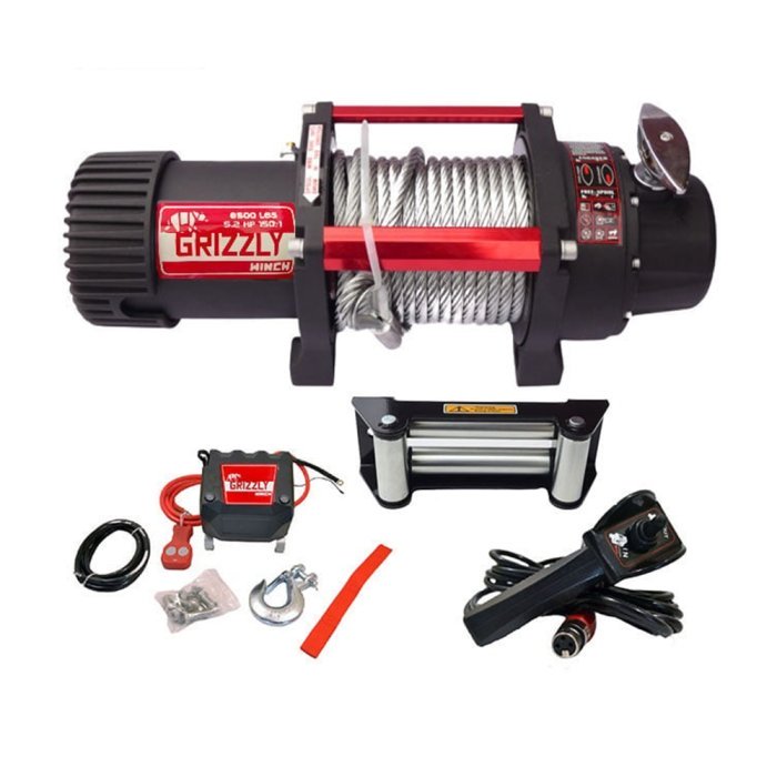 Grizzly Winch Electric 8.500 lbs 150.1 with Steel Cable Grizzly Winch Electric 8.500 lbs 150:1 with Steel Cable - Image 1