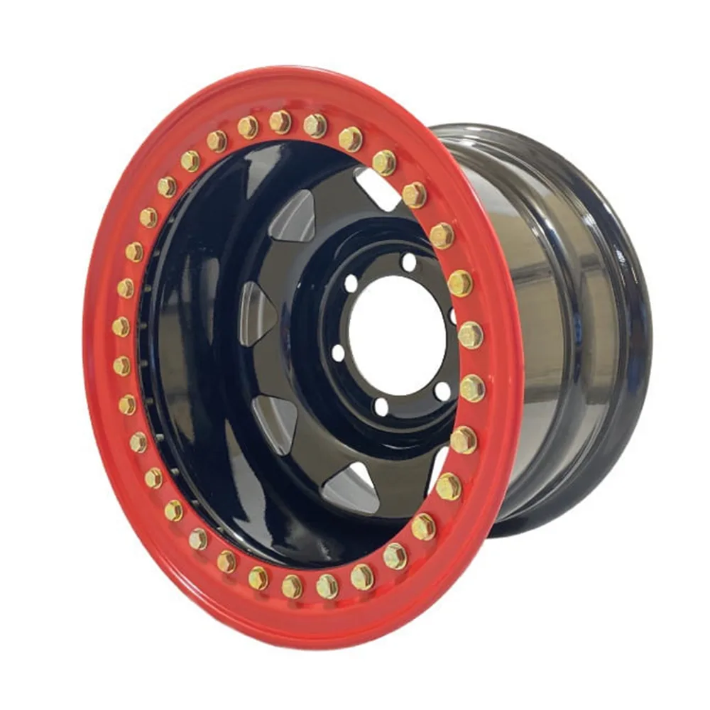 Steel Wheel 16x10 ET -50 6x139.7 CB 110 with beadlock for Nissan, Mitsubishi, Toyota Off-Road Steel Wheel 16x10J 6x139.7 ET-50 CB110 Beadlock - Nissan, Mitsubishi, Toyota - Image 1