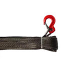 OFM4X4 Gray synthetic plasma winch rope with hook 6mm x 28m - Image 2