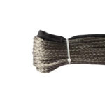 OFM4X4 Gray synthetic plasma winch rope with hook 6mm x 28m - Image 3