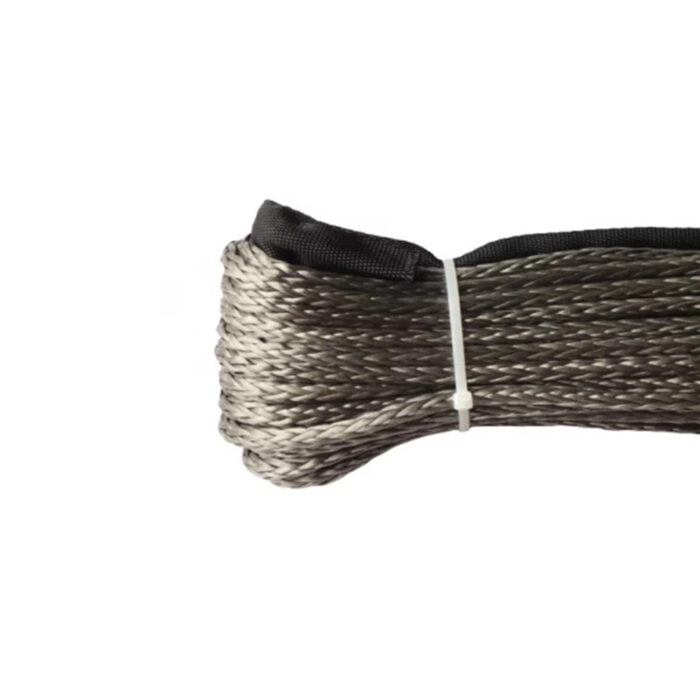 OFM4X4 Corda sintetica grigia per argano al plasma con gancio 6mm x 28m - immagine 3