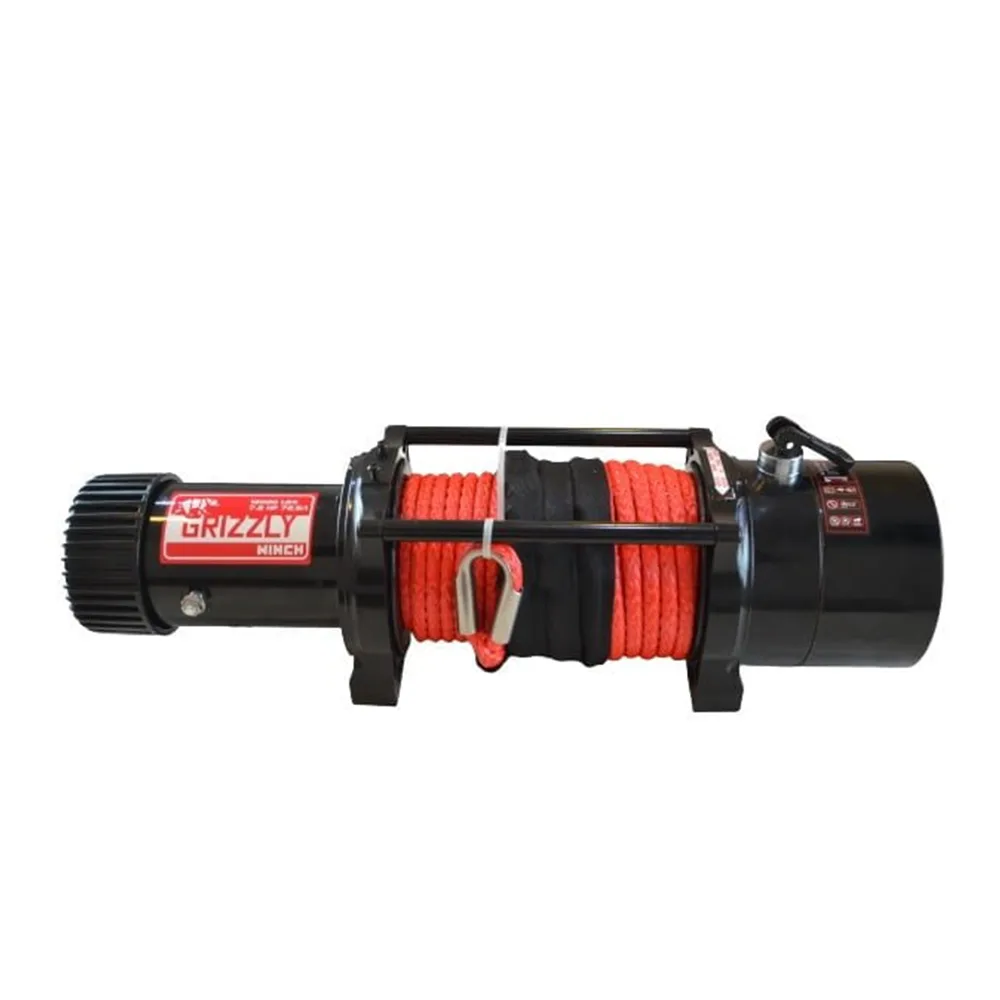 Grizzly Winch Electric 12.000 lbs 72.5.1 with Synthetic Rope Grizzly Electric Winch 12,000 lbs 12V 72.5:1 - Synthetic Rope - Image 1