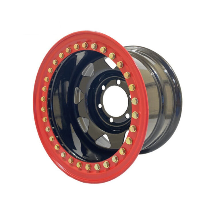 Steel Wheel 15X7 ET -25 6x139.7 CB 110 with Beadlock for Nissan Patrol, Mitsubishi, Toyota Steel Wheel 15X7 ET -25 6x139.7 CB 110 with Beadlock for Nissan Patrol, Mitsubishi, Toyota - Image 1