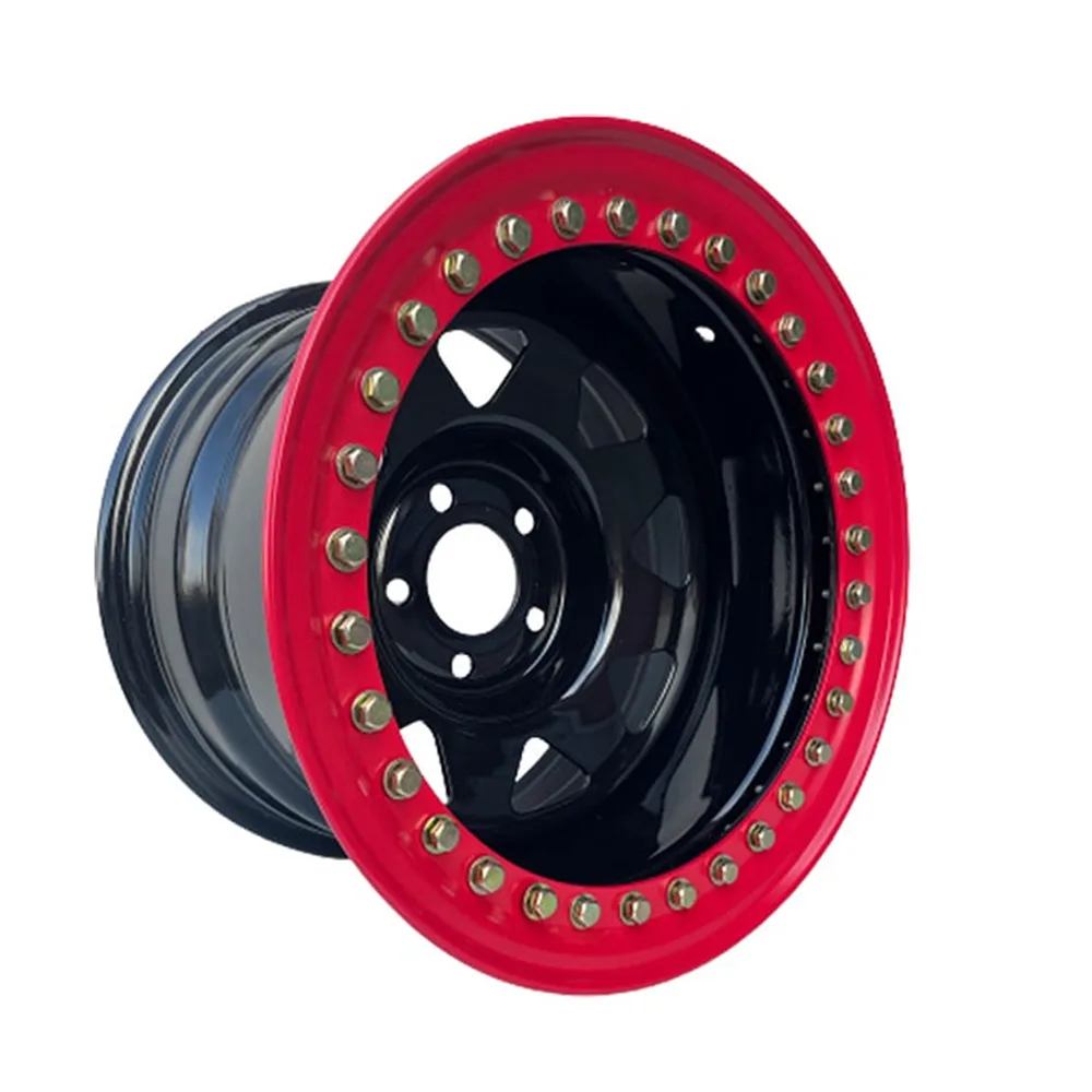 Steel wheel 16x8 ET -35 5x127 CB 71.6 with beadlock for Jeep Off-Road Steel Wheel 16x8J 5x127 ET-35 CB71.6 Beadlock - Jeep - Image 1