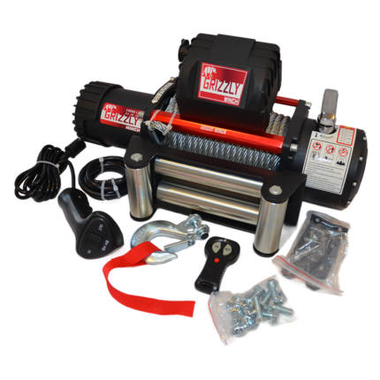 Grizzly Winch Electric 13.000 lbs 180:1 with Steel Cable